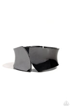 Load image into Gallery viewer, Sheared Sass - Black Gunmetal Hinged Bracelet