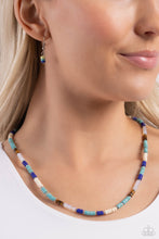 Load image into Gallery viewer, Oasis Outline - Blue Necklace