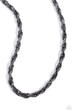 Load image into Gallery viewer, Braided Ballad - Black Gunmetal Necklace