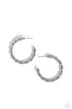 Load image into Gallery viewer, Braided Bravado - Silver Hoop Earrings