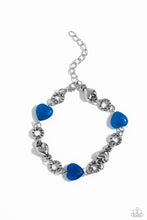 Load image into Gallery viewer, I Can Feel Your Heartbeat - Blue Adjustable Clasp Closure Bracelet