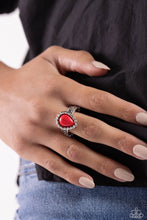 Load image into Gallery viewer, Scalloped Showcase - Red Dainty Ring