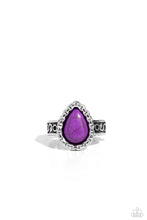 Load image into Gallery viewer, Scalloped Showcase - Purple Dainty Ring