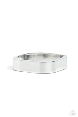 Boss Babe Basic - Silver Hinged Bracelet