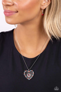 Flirting Ferris Wheel - Red Necklace