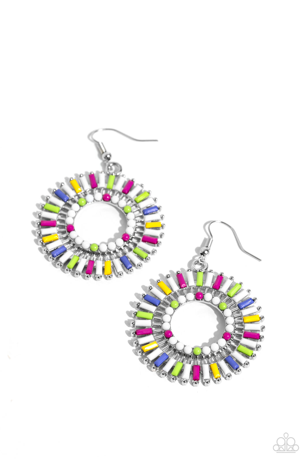 Ferris Wheel Finale - White Earrings