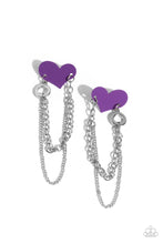 Load image into Gallery viewer, Altered Affection - Purple Post Earrings