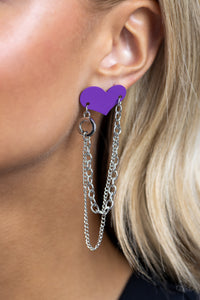 Altered Affection - Purple Post Earrings