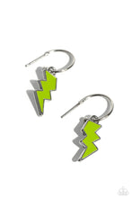 Load image into Gallery viewer, Lightning Limit - Green Hoop Earrings