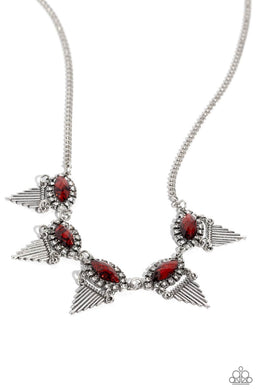 Scintillating Shimmer - Red Necklace