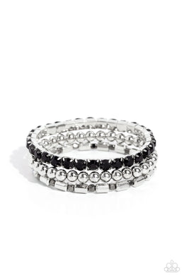 Monochromatic Maverick - Black Stretchy Bracelets