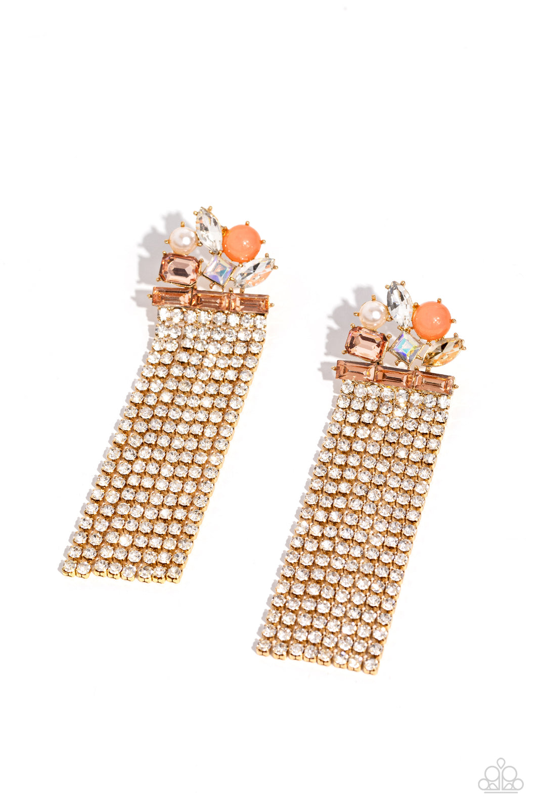 Horizontal Hallmark - Gold Post Earrings