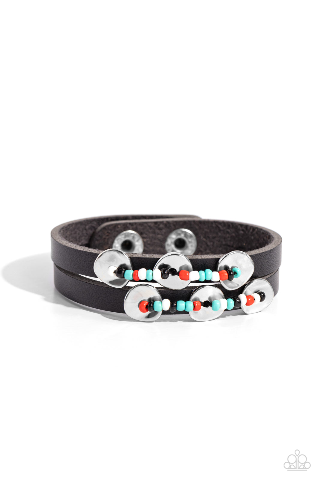 Social Sashay - Black Adjustable Snap Closure Bracelet