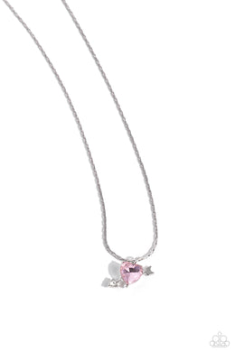 Courting Cupid - Pink Necklace