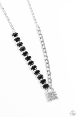 LOCK and Roll - Black Necklace