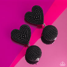 Load image into Gallery viewer, Spherical Sweethearts - Black Post Earrings