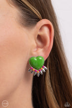 Load image into Gallery viewer, Spring Story - Green Clip-On Earrings