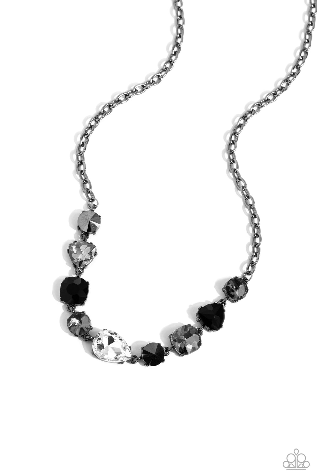 Emphatic Edge - Black Gunmetal Necklace