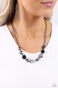 Emphatic Edge - Black Gunmetal Necklace