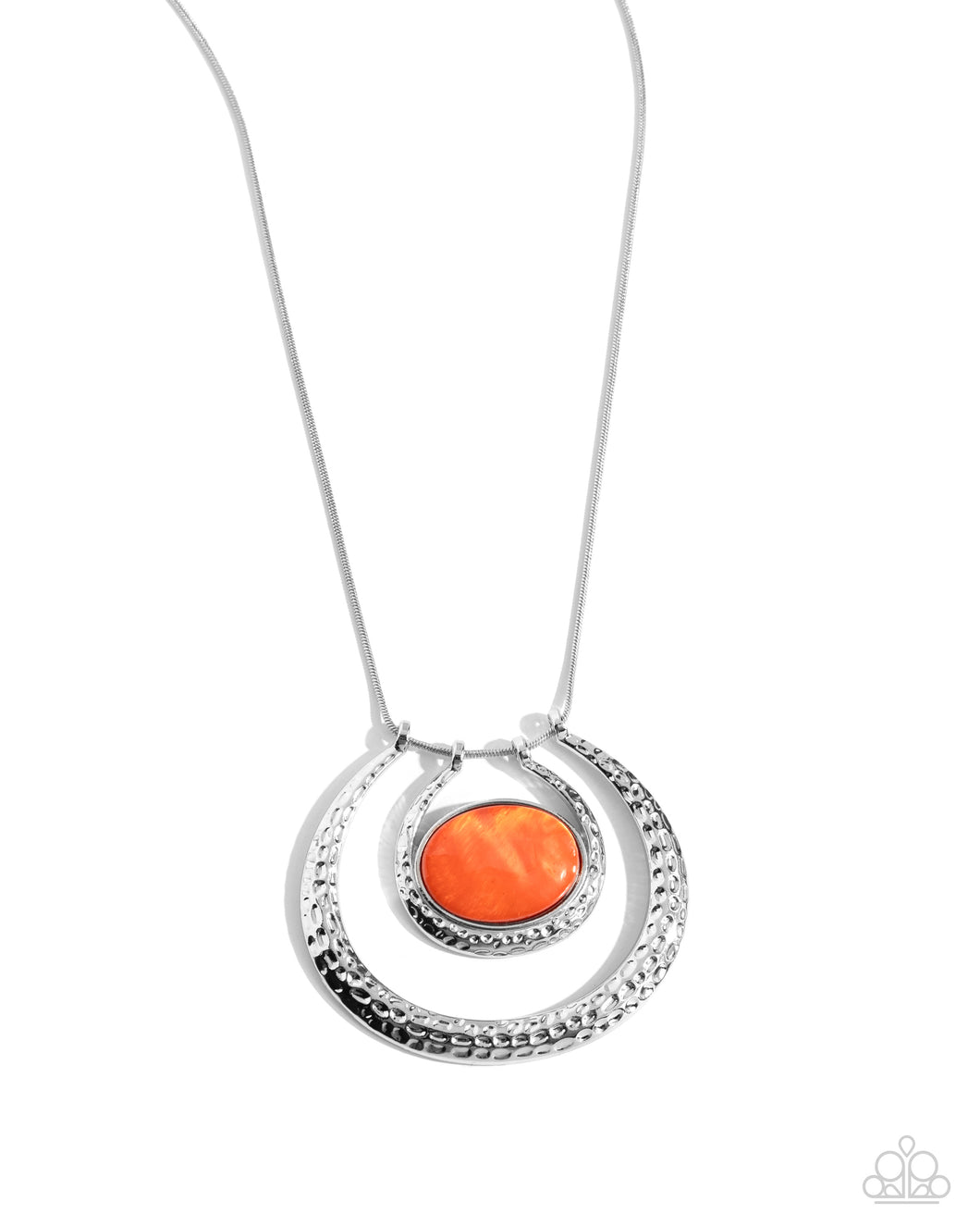 If the HORSESHOE Fits - Orange Necklace