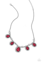 Load image into Gallery viewer, Teardrop Team - Red Necklace