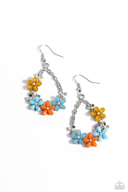 Boisterous Blooms - Multicolor Earrings