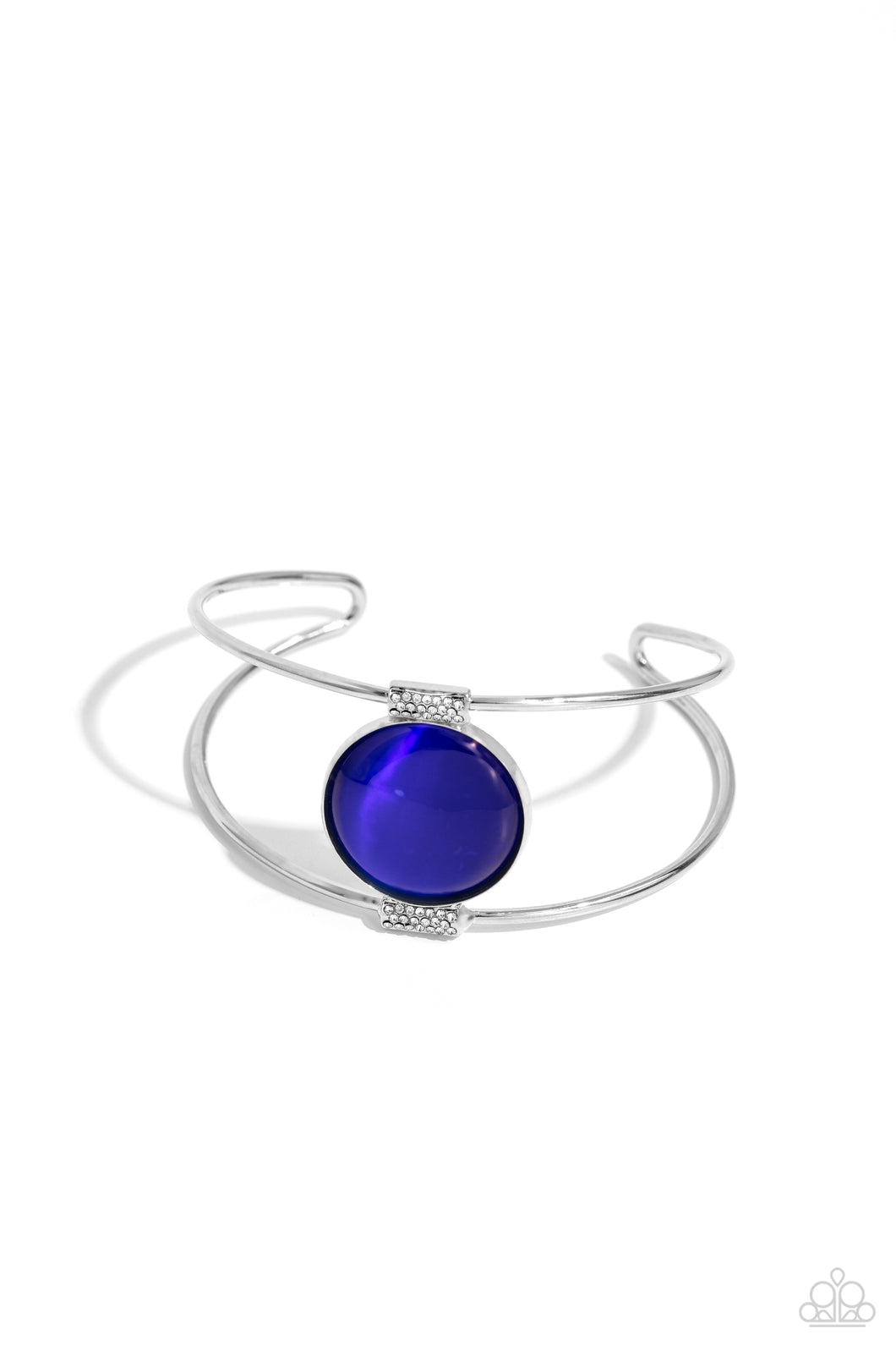 Candescent Cats Eye - Blue Cuff Bracelet