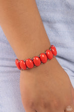 Load image into Gallery viewer, Starting OVAL - Red Stretchy Bracelet