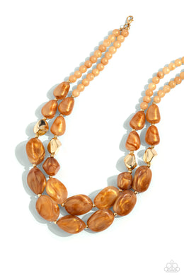 Seize the Statement - Brown Necklace