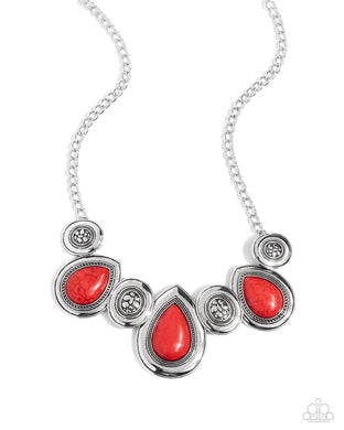 Rustic Remix - Red Necklace