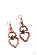 Load image into Gallery viewer, Padlock Your Heart - Copper Earrings