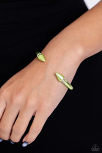 Punky Plot Twist - Green Cuff Bracelet