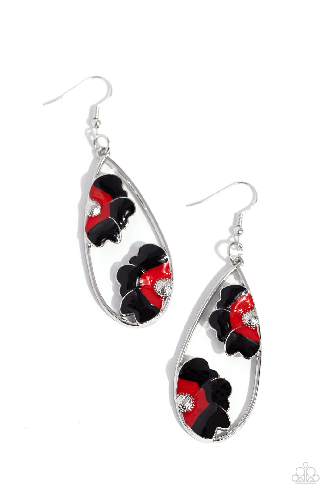 Airily Abloom - Black Earrings