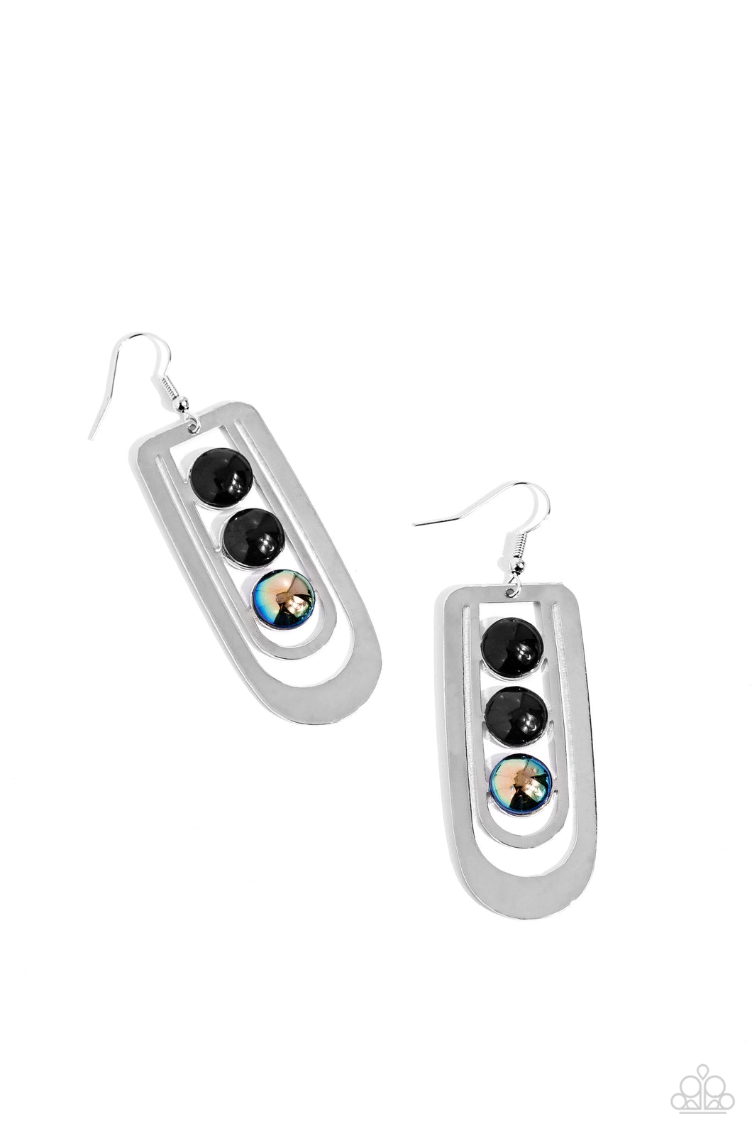 Layered Lure - Black Earrings