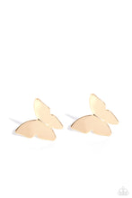 Load image into Gallery viewer, Butterfly Beholder - Gold Post Earrings