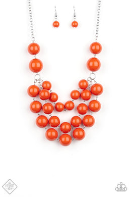 Miss Pop-YOU-larity - Orange Necklace