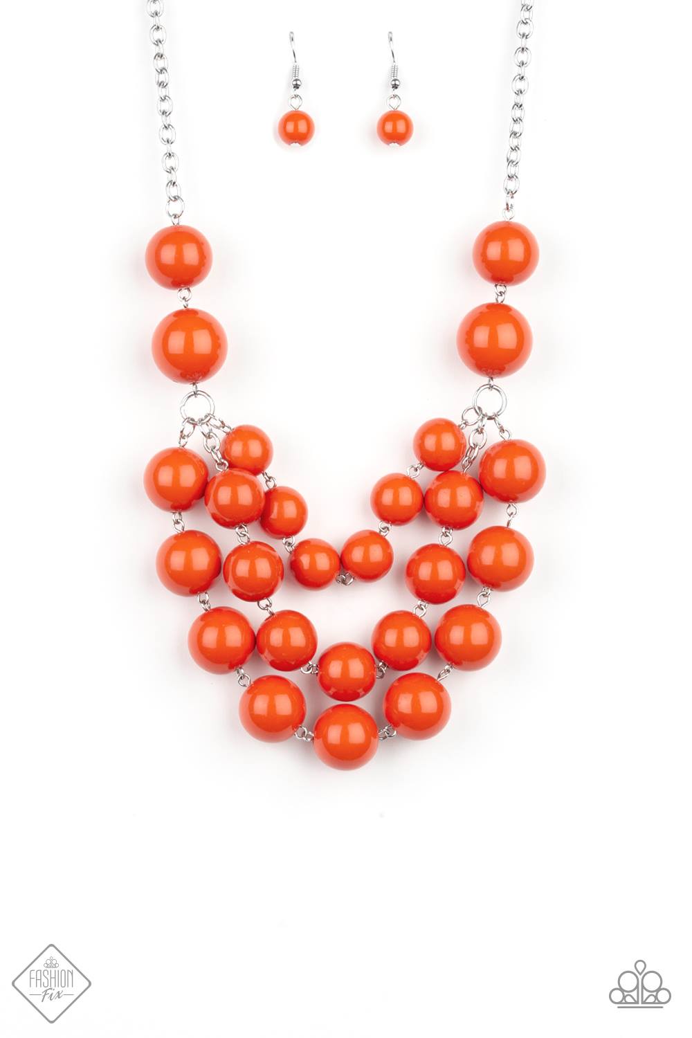 Miss Pop-YOU-larity - Orange Necklace