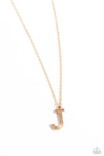 Load image into Gallery viewer, Leave Your Initials - J - Gold Necklace
