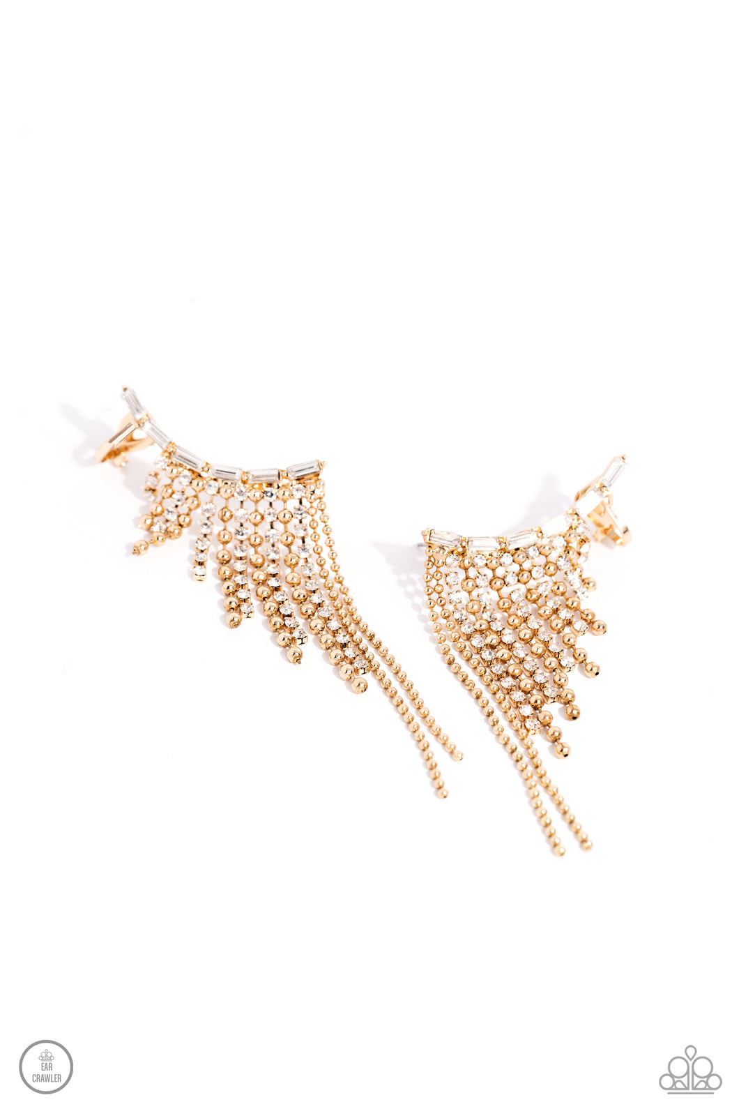 Tapered Tease - Gold Ear Crawler Earrings