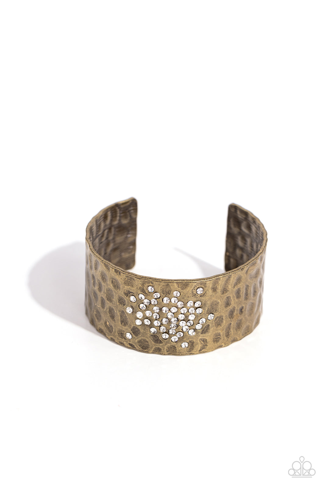 Speckled Sparkle - Brass Cuff Bracelet