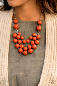 Miss Pop-YOU-larity - Orange Necklace