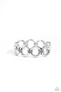 Chic Collection - Silver Hinged Bracelet