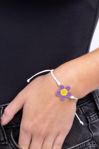 Choose Cheer - Purple Sliding Knot Bracelet