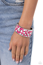 Load image into Gallery viewer, Penchant for Patterns - Pink Hinged Bracelet