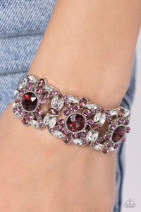 Shimmering Solo - Purple Hinged Bracelet