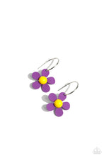 Load image into Gallery viewer, More FLOWER To You! - Purple Hoop Earrings