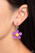 Load image into Gallery viewer, More FLOWER To You! - Purple Hoop Earrings