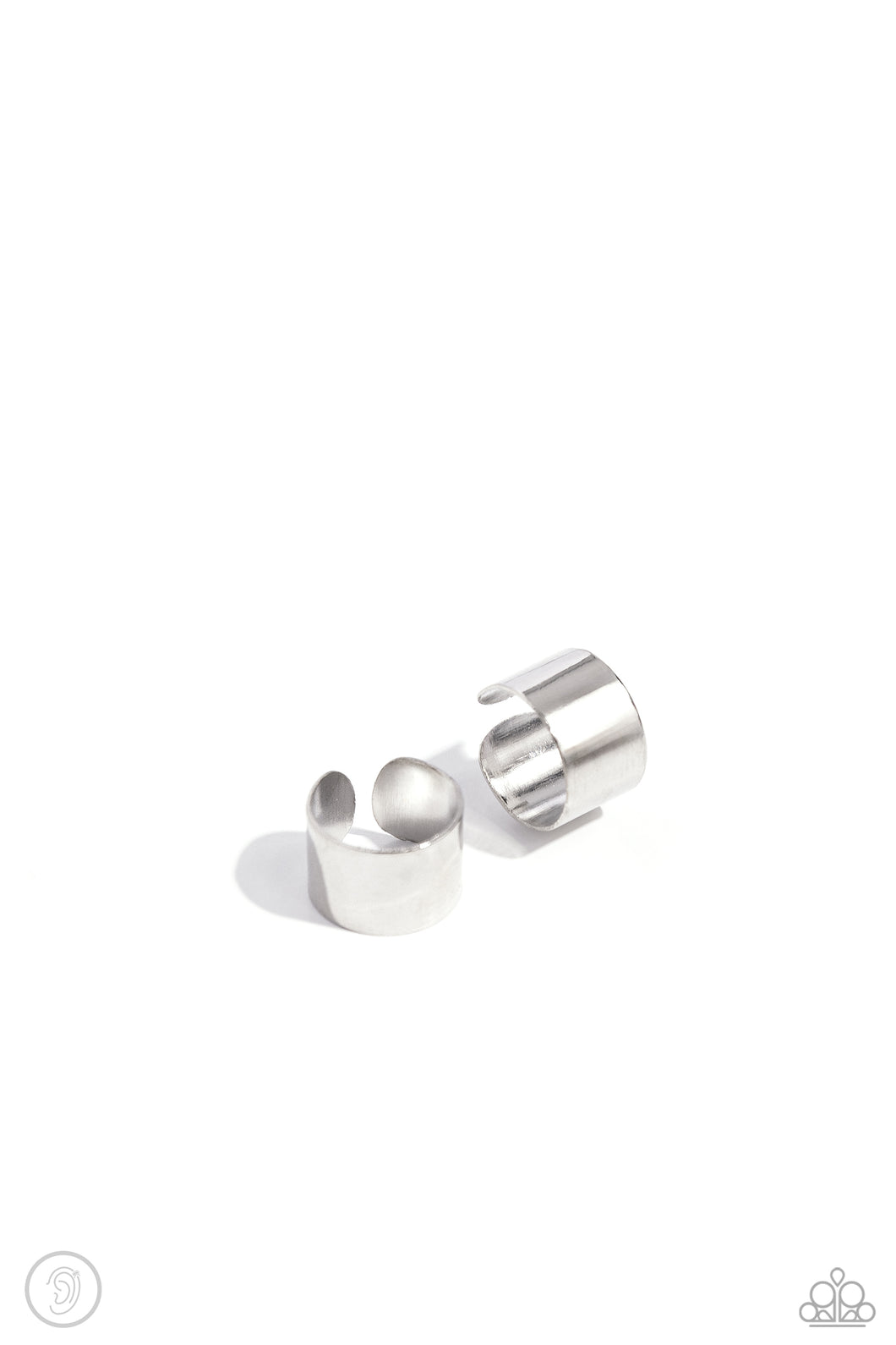 Seize the Chicness - Silver Cuff Earrings