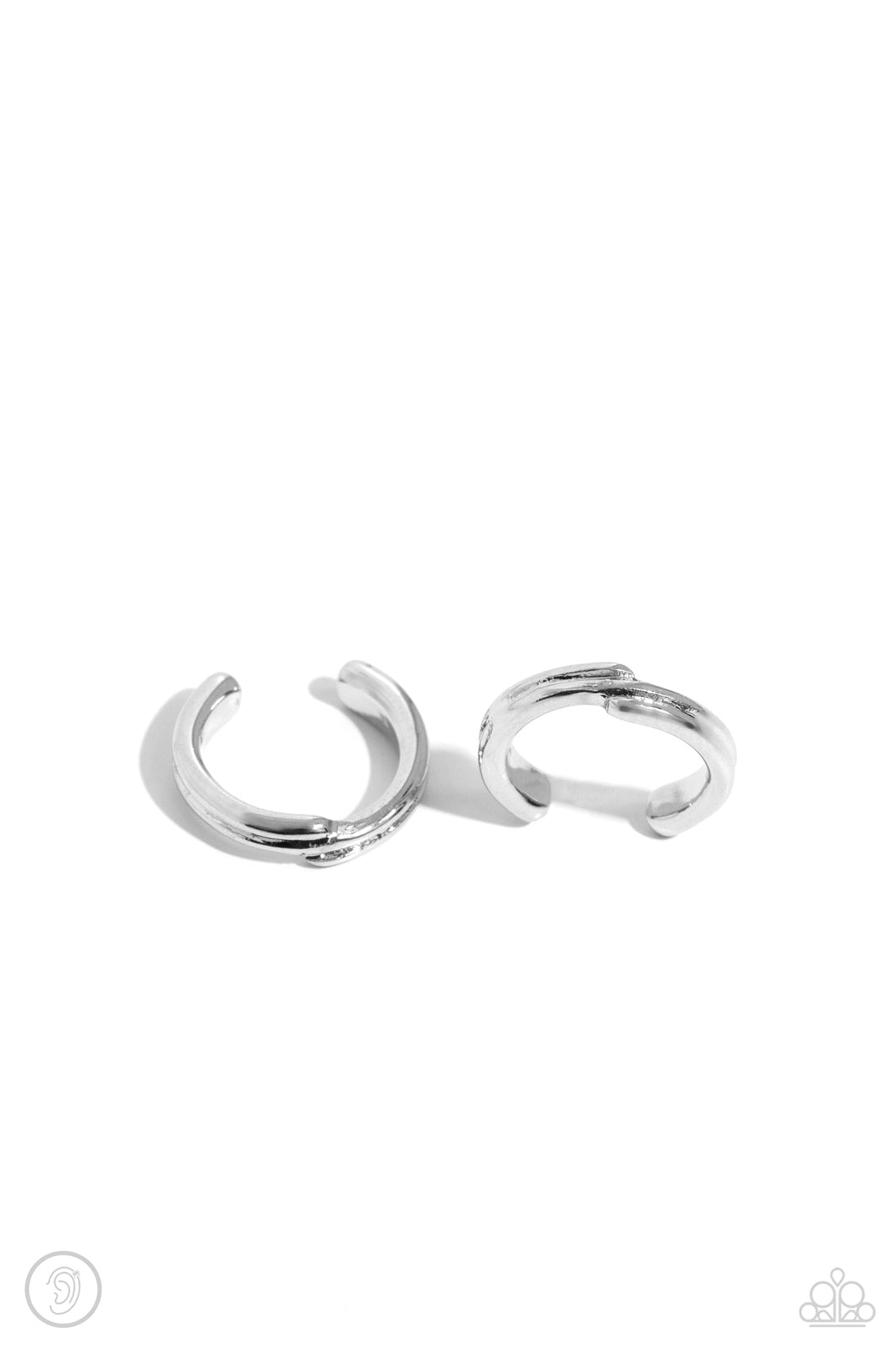 Linear Legacy - Silver Cuff Earrings