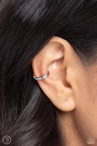 Linear Legacy - Silver Cuff Earrings